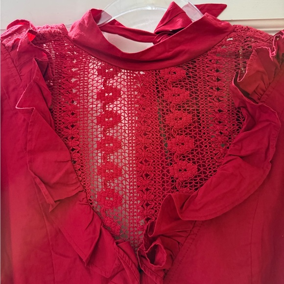 Free People Red Babydoll Dress - Picture 3 of 7